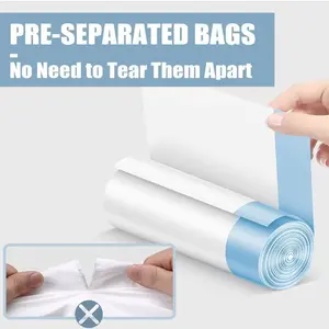 Basic 4-gallon and 13-gallon high-capacity kitchen drawstring trash bags—ultra-durable, fresh-smelling, tear-resistant, and made with 10% post-consumer recycled material. A must-have for every home.