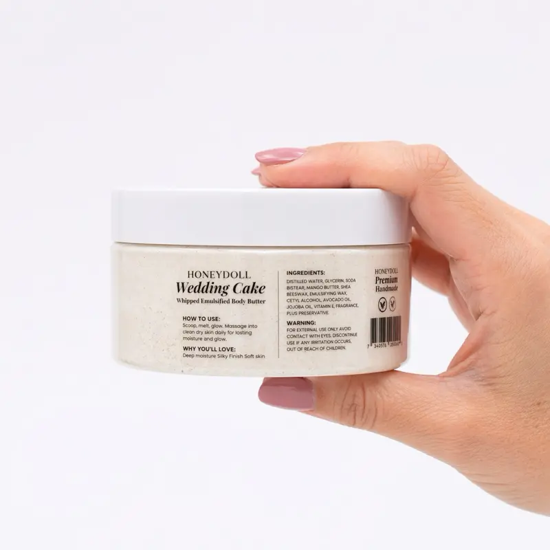 Wedding Cake Emulsified Body Butter - shimmering Body Butter - Moisturizing - Body Care