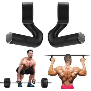 Neutral Grip Handles for Pull Up, Ergonomic Portable Hooks for Barbell Row Deadlift Resistant Bands for Home Gym Fitness Enthusiasts