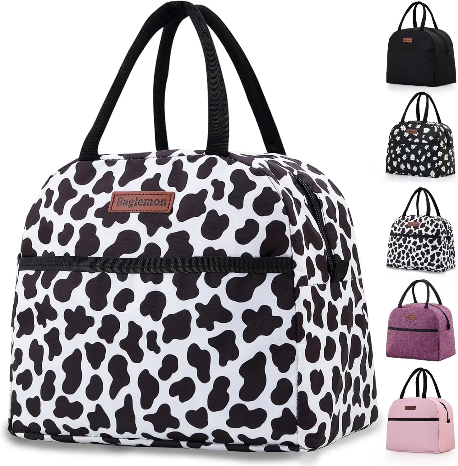 Large Solid Nylon Insulated Lunch Bag - Reusable Leakproof Thermal Meal Prep Bag, Multifunctional Waterproof Insulated Tote for Adults, Ideal for Work, Picnics, Thermal Bag