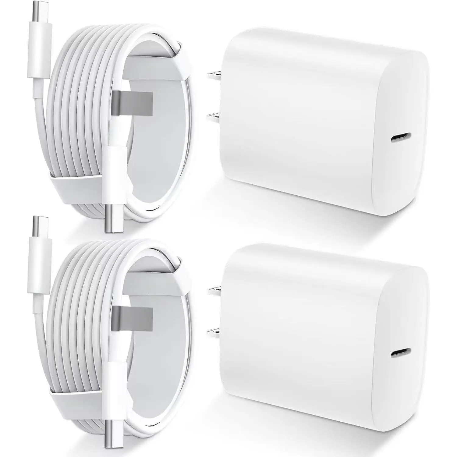 For iPhone 16 Charger,2Pack 20W USB C Wall Charger Block With 10FT Long USB C Cable Cord for iPhone 16 15 Pro Max 15 Plus/iPad mini/Air/Pro/AirPods Pro Charging Electronic Power Brick Type C