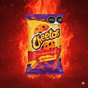 Mex Xtra Flamin Hot Cheetos 145g Spicy Snack with Exciting Flavor, Crunchy Hot Chips