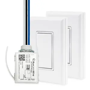 3-WAY WIRELESS LIGHT SWITCH KIT – Battery‑Free, Wireless Self‑Powered Remote Switch (1 Receiver + 2 Switches)