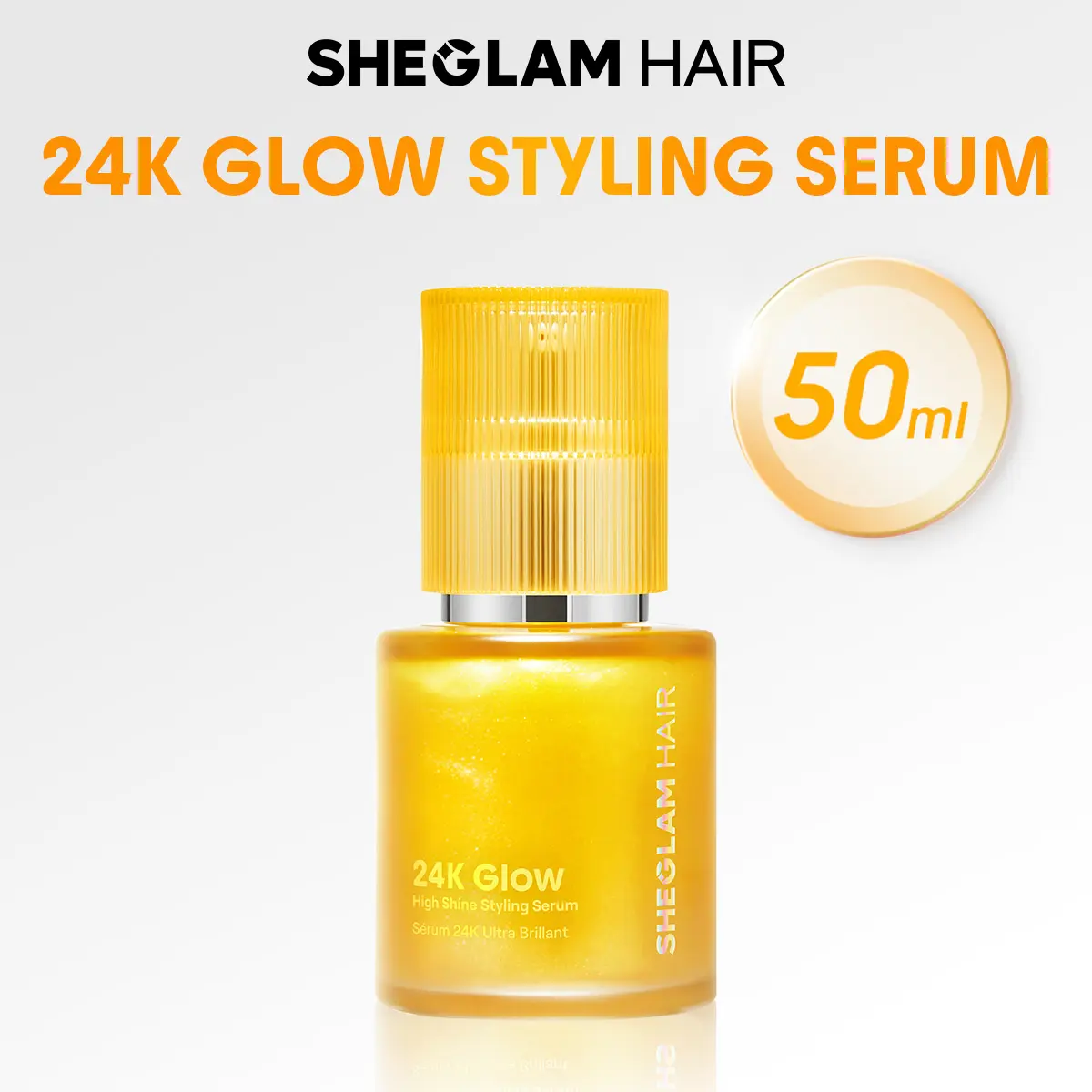 SHEGLAM HAIR 24K Glow High Shine Styling Serum -50ml/1.69 FlOz | Hair Care Daily Essential Serum | Less Frizz | Light As Air Gloss As Gold | High Temp Protection Repair Essence | All Hair Types#leave in conditioner #based hair #products #girly essentials