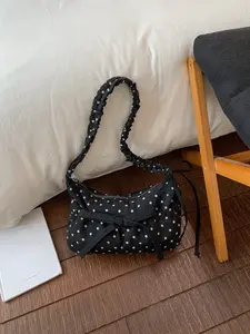 Cute Polka Dot Bow Design Bag, Versatile Shoulder Crossbody Bag, Crossbody Handbag, Perfect for Daily Outing, Dates, Gatherings, Stylish and Practical