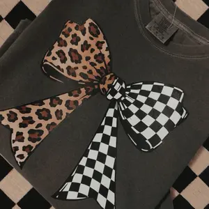 Boujee Checkered & cheetah Tee