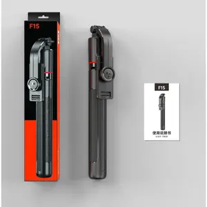 F15 Portable Selfie Stick Tripod with Bluetooth Remote Control, 68in Cellphone Desktop Stand for iPhone Android Smartphone Vlogging Shooting Accessories