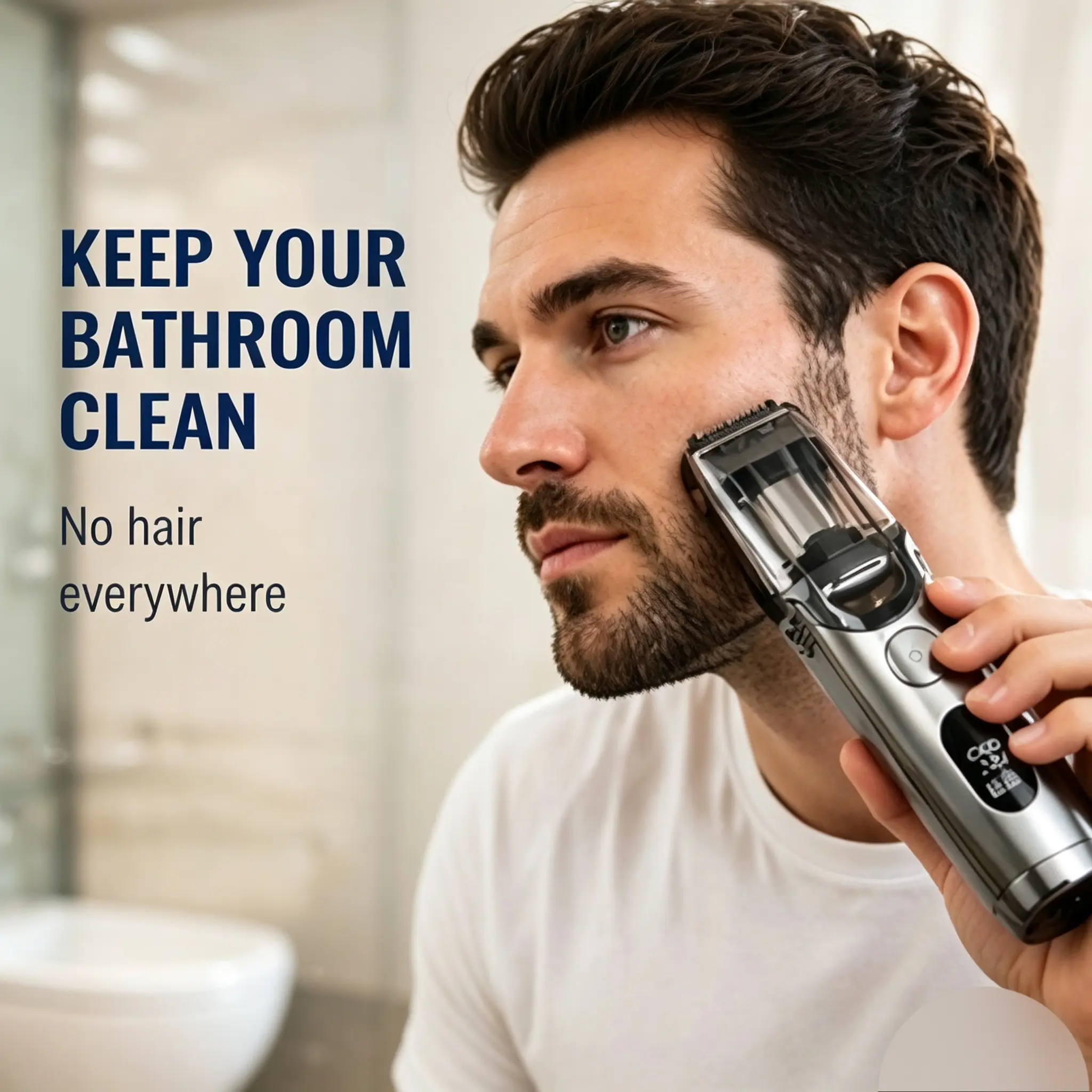 Rechargeable 2-in-1 Beard & Body Trimmer for Men,Waterproof Electric Razor with Vacuum Hair Catcher,Portable Grooming Kit & Hygiene Items,Painless Grooming Epilator Kit for Face,Neck & Body,Father’s Day & Summer Essentials Gift#DealsForYouDays