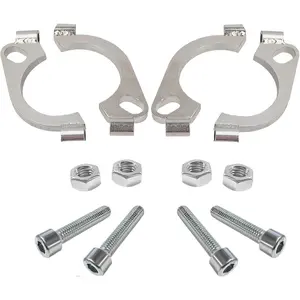 2 Packs 2.25 inch Split Flange Repair Kit 2 Bolt 2.25"/57mm Exhaust Flange Flat Oval Split Flange Repair Replacement Kit