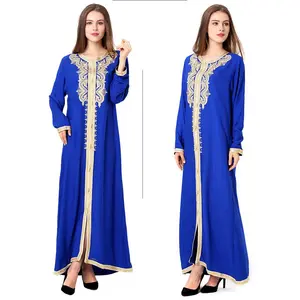 Elegant Embroidered Lace Dress – Modest Women's Kaftan