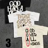 3-Pack "God Over All" Christian Slogan Graphic T-Shirts | Faith Streetwear Casual Loose Tees Set Oversized T Shirt