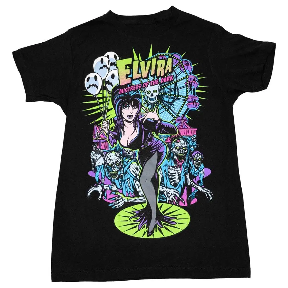 Elvira Zombie Ferris Wheel T-shirt Elvira Zombie Ferris Wheel T-shirt