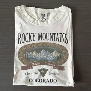 Comfort Colors Vintage Rocky Mountains Colorado T-Shirt, Outdoor Discovery Graphic Tee, 90s Mountain Hiking Shirt, Nature Top Womenswear Cotton