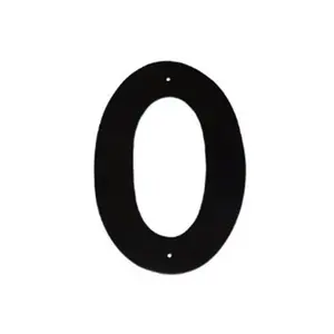 212 MAIN 16 In. Helvetica Modern Font Aluminium Individual House Number 0, Enamel Finish Home Improvement Decor Sign