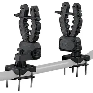 KEMIMOTO Single Bow Rack Hunting Tool Holder Gear Mount for UTV and ATV, Auto-Grip with Rubber Straps Compatible with Hunting Bike Tree Stand Mobility Scooter Snowmobile, Holds 1 Pcs (2