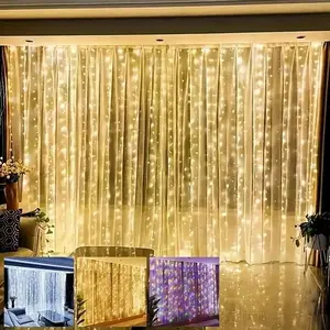 Latest USB Powered Waterfall Fairy Curtain Lights with 300 LEDs, Remote Control, 8 Lighting Modes, Led Strip Lights for Indoor Outdoor Decor, Perfect for Halloween Parties Weddings and Home Gardens, Led Lights Strips