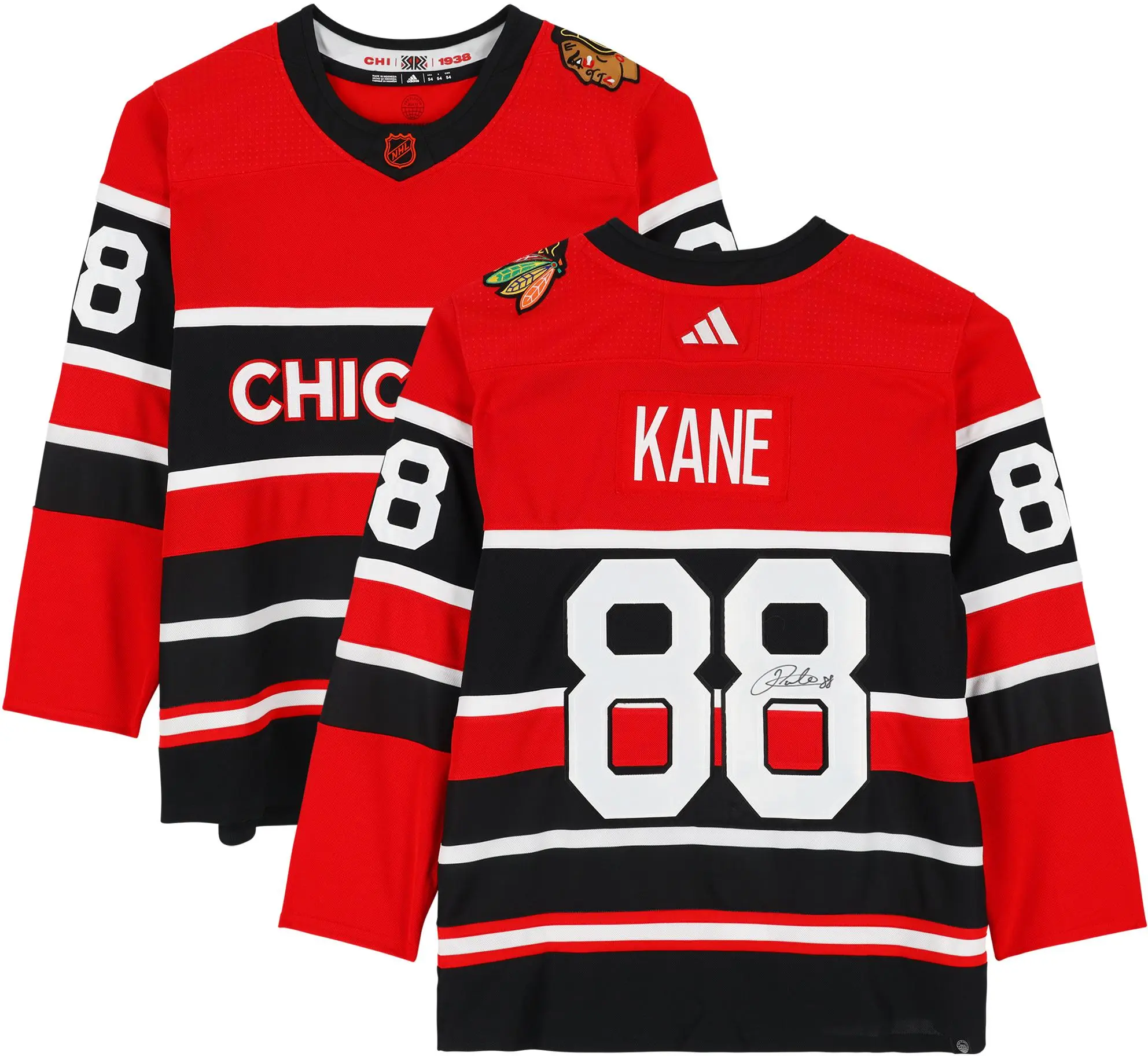 Patrick Kane Chicago Blackhawks Autographed 2022-23 Reverse Retro Adidas Authentic Jersey - Fanatics Authentic Certified