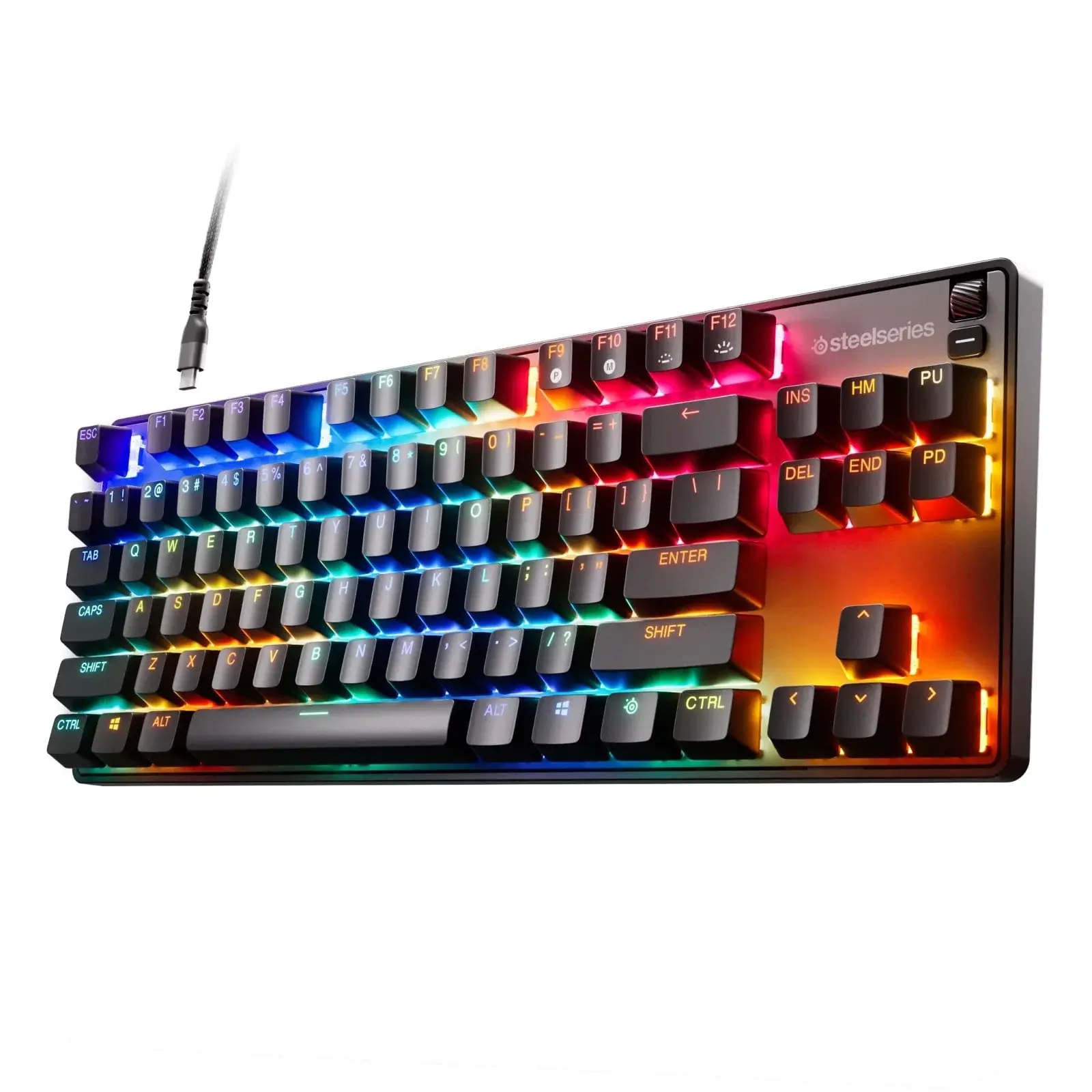 Steelseries - Apex 9 Mini Gaming Keyboard 60% Wired Optipoint Adjustable Actuation Switch with RGB Lighting - Black SteelSeries