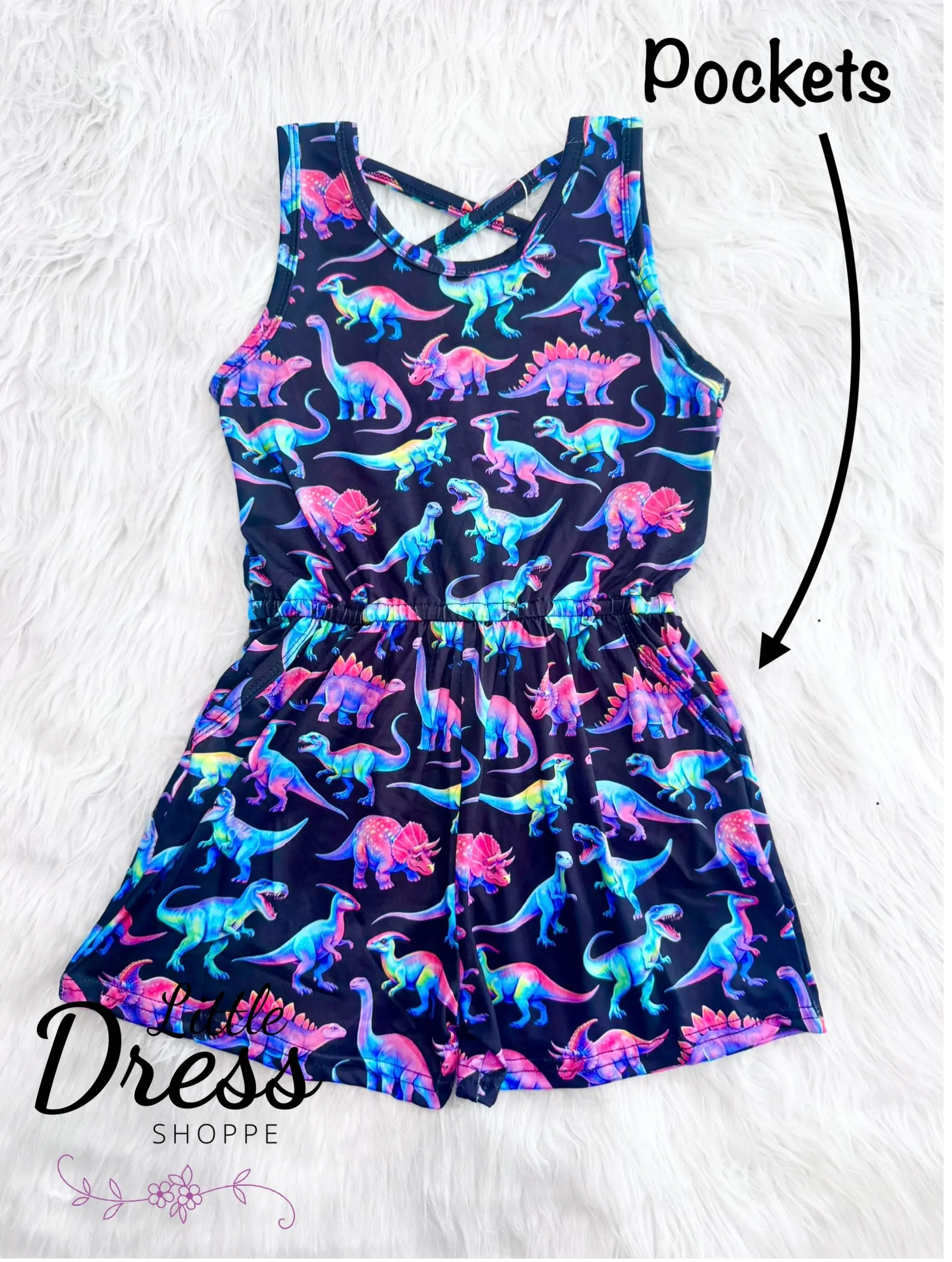 Neon Dino Romper