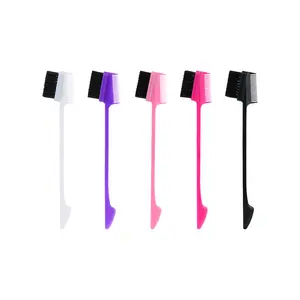 5 Pcs Hair Edge Brush Double Sided Control Hair Brush Comb Haircare Heatless,Three-Headed Edge Control Double Side Brush