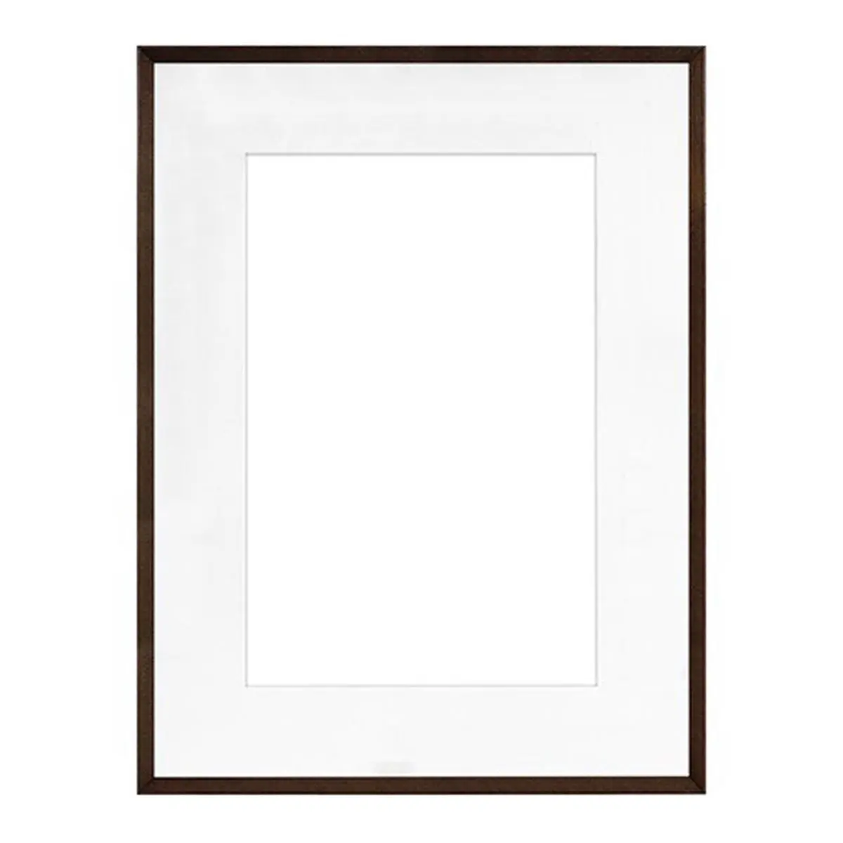 Framatic Woodworks Traditional Solid Finish Hardwood Single Photo Frame - 18x24" Dark Espresso Decor Border, Minimalist Matted Matting for 12x18" Artwork/Art Display, Baby Room Decoration