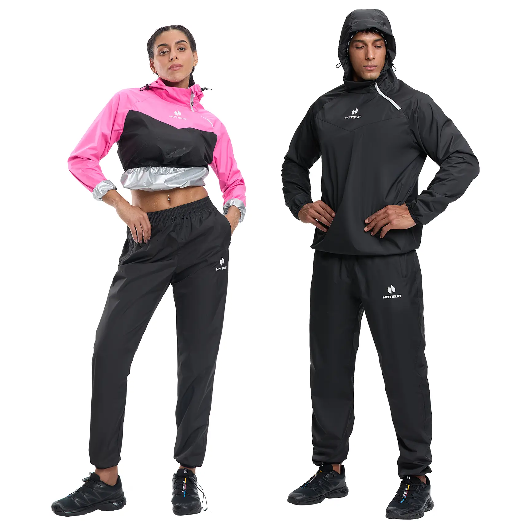 HOTSUIT Unisex Sauna Suit Sportswear | Jacket and Pants Fitness Training Clothes Outdoorfun Athletic Workout Wonen Men's alo set Tummy Flattering Outf