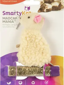 SmartyKat Madcap Mania Refillable Plush Catnip Cat Toy, Includes Catnip Tube - Randomly Selected Color, One Size dog