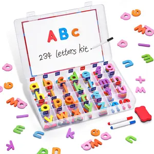 JoyCat Classroom Magnetic Letters Kit 234 Pcs with Double, Foam Alphabet Letters for Preschool Learning, Fridge ABC Education Toys, Educational Tools