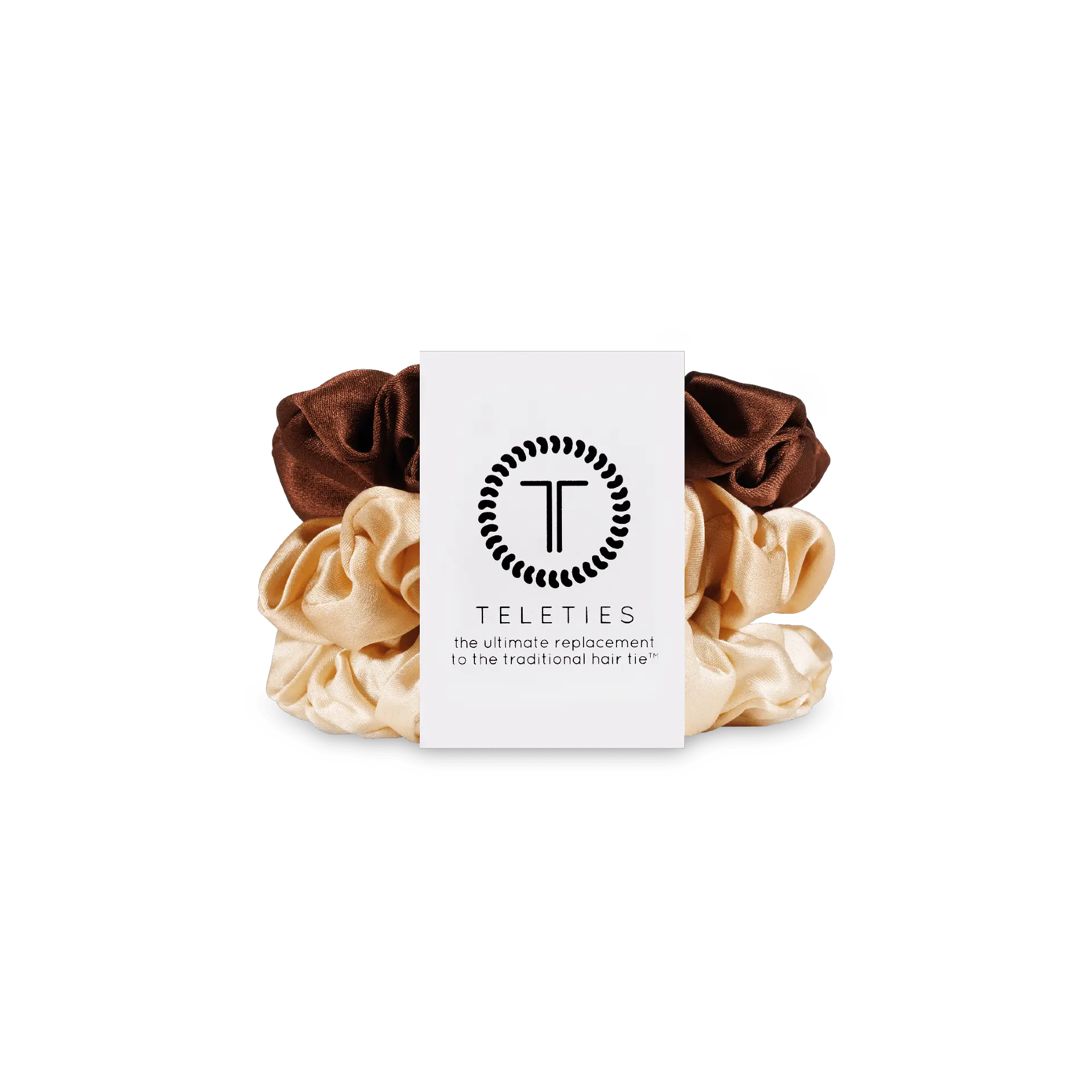 TELETIES - For the Love of Nudes - Small Silk Scrunchies - 100% Natural Silk - Strong Grip - No Rip