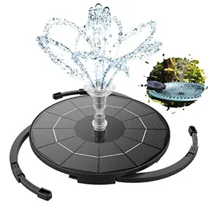 Aisitin 3.5w Solar Fountain Pump, Outdoor DIY Solar Bird Bath Fountain, Solar Pool Fountain, Solar Water Fountain, Multiple Nozzles, Solar Powered for Garden, Ponds, Fish Tank, Aquarium, Garden Fountains