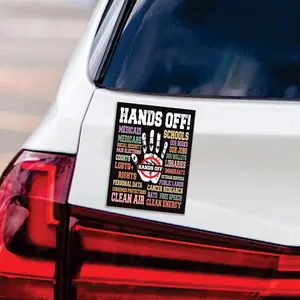 Hands Off Protest Magnet, Resist Hate Magnet, Anti-Trump, Resist Racism Car Magnet, Resist Fascism Vehicle Magnet