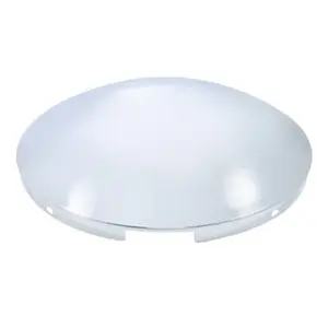 United Pacific Automotive Truck Vehicle Front Hub Cap - 4 Even Notched Chrome Dome - 7/16" Lip - 10106