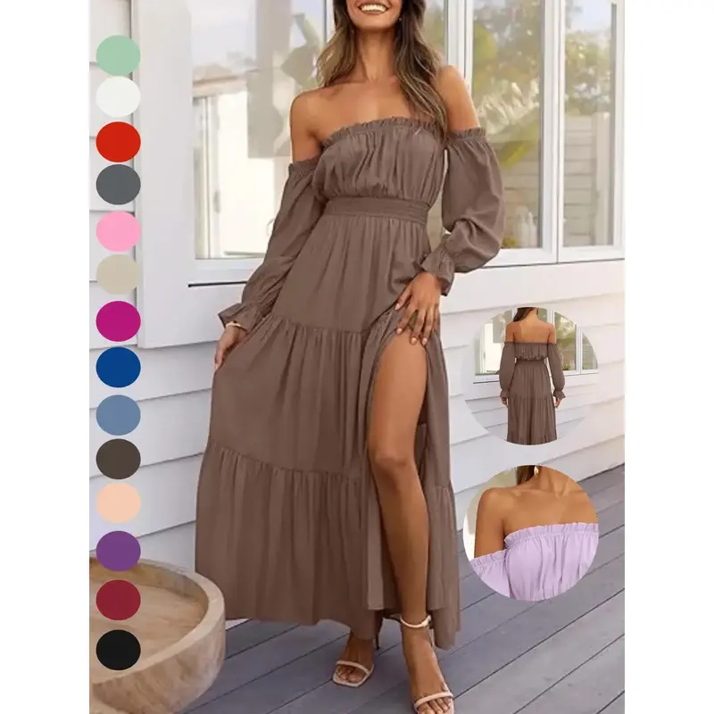 chinese dress ladies Layered Irregular Lace Bohemian Dress Grey / M