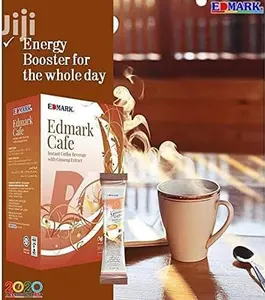 EDMARK Ginseng Coffee Pods - Arabica Blend with Ginseng Extract for Energy Boost - 20 Sachets 18g - Organic Coffee Lover Gifts