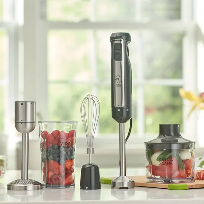Vida Sana 4-in-1 Immersion Blender with Bonus Beaker