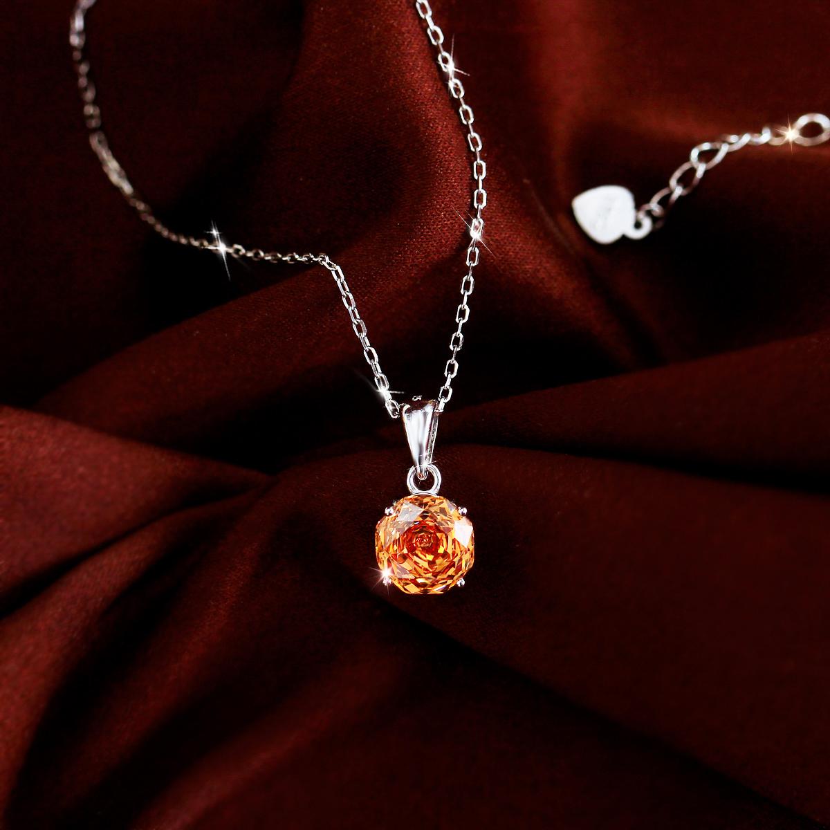 925 Sterling Silver Rose Fireworks Cut Cubic Zirconia Pendant Necklace, Suitable for Women’s Dates, Party, and Weddings; An Ideal Gift for A Girlfriend, Best Friend, or Loved One, Perfect for Birthdays, Anniversaries, and Holiday Gifts 925 Sterling Silver Rose Fireworks Cut Cubic Zirconia Pendant Necklace, Suitable for Women’s Dates, Party, and Weddings; An Ideal Gift for A Girlfriend, Best Friend, or Loved One, Perfect for Birthdays, Anniversaries, and Holiday Gifts