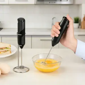 Multifunctional Handheld Egg Beater, Portable Battery Powered Electric Milk Frother Whisk,Household Blender for Coffee, Latte, Cappuccino