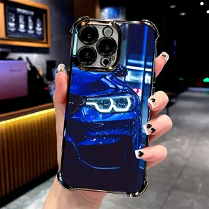 Cool Blue Sports Car Phone Case for iPhone 17 16 15 14 13 12 11 PRO MAX PLUS, AIR and iPhone X XS MAX, Shockproof Transparent Soft Back Cover, Ideal Gift Choice for Friends and Family