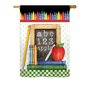 Breeze Decor BD-SE-H-115116-IP-BO-DS02-US School Chalk Board Special Occasion - Everyday School & Education Impressions Decorative Vertical House Flag - 28 x 40 in.