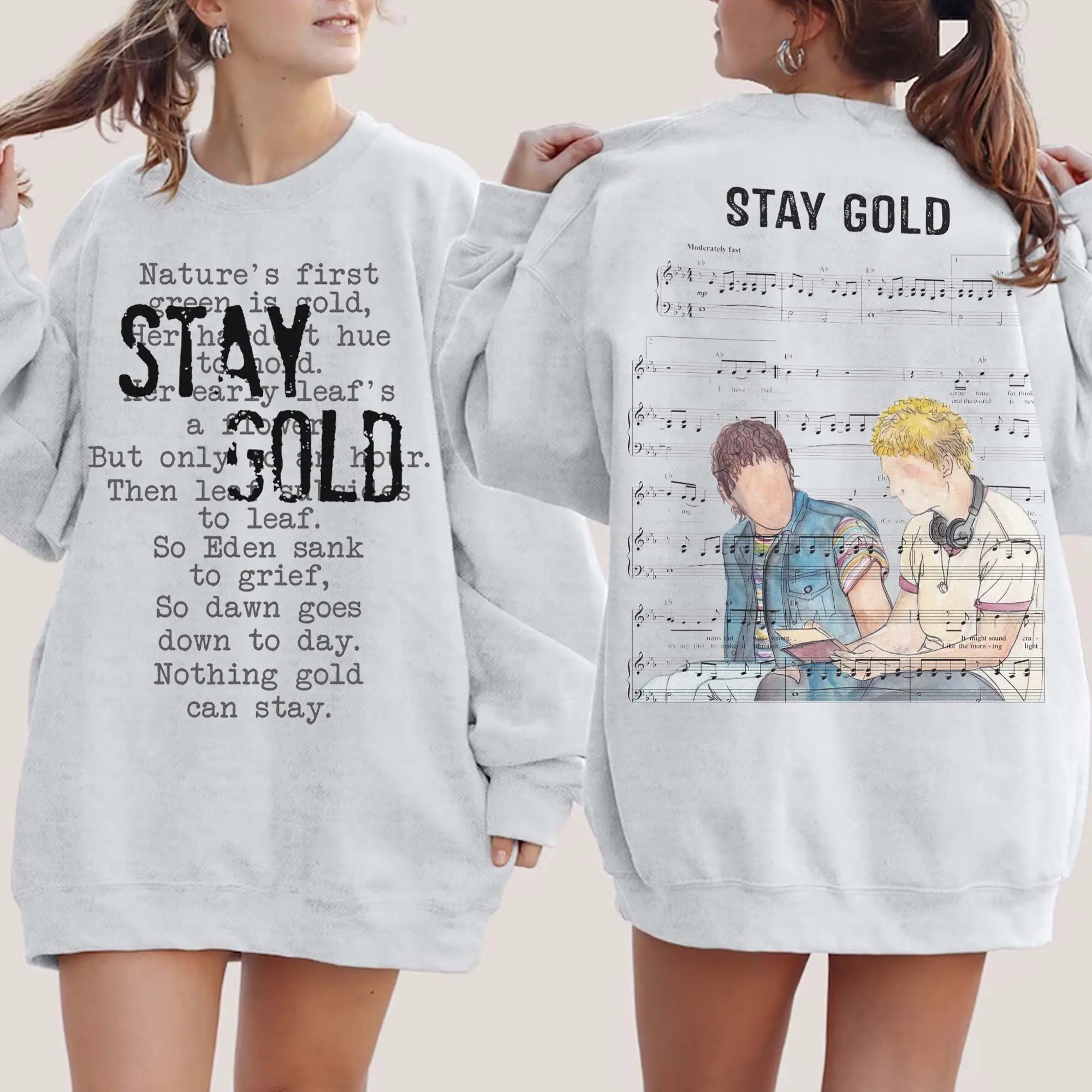 Stay Gold The Outsider Movie Vintage Double Sided Shirt, Nothing Gold Can Stay Ponyboy Sweatshirt, 80s Movie Hoodie
