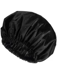 Satin-Lined Shower Cap – Waterproof Hair Protection for Natural, Curly & Braided Hair