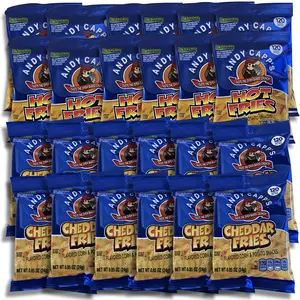 Hot and Cheddar Fries Snacks Value Pack   120 Calorie Packs | 24 Bags