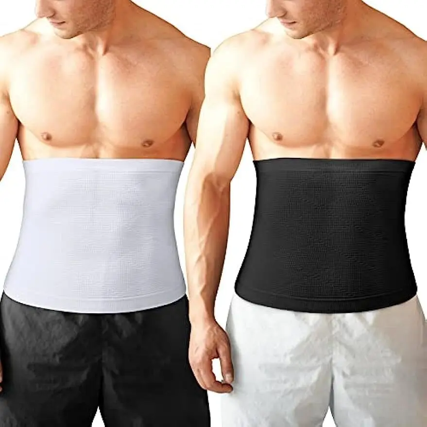 Menswear Breathable Waist Trainer Control Belt Girdle Stretchy Band Firm Tummy Control Compression Sport Body Shaper Shapewear Fabric Elastic Day