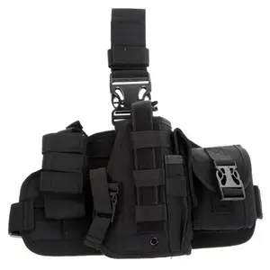 Adjustable Fixed Waterproof Universal Leg Holster, Tactical Leg, Pistol Pouch, Magazine, Durable Nylon Construction, Buckle Closure, Comfortable Design