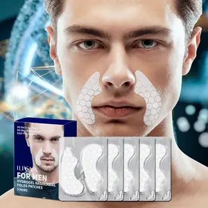 ILISYA Men's Nasolabial Fold Care Facial Patches - Black Friday Deal | Reduces Folds & Dry Lines, Hydrating Moisturizer, Anti Wrinkle Firming, Tightening Skin, Reduces Wrinkles & Dryness, Essential Skincare, Halloween Gift, Christmas Gift