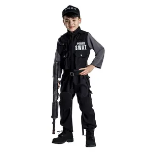 S.W.A.T. Costume For Kids | Special Forces Police Role Play Costume Set with Jacket, Pants, Belt & Cap - Pretend Play Fun Outfit for Boys & Girls - Perfect Gift For Kids