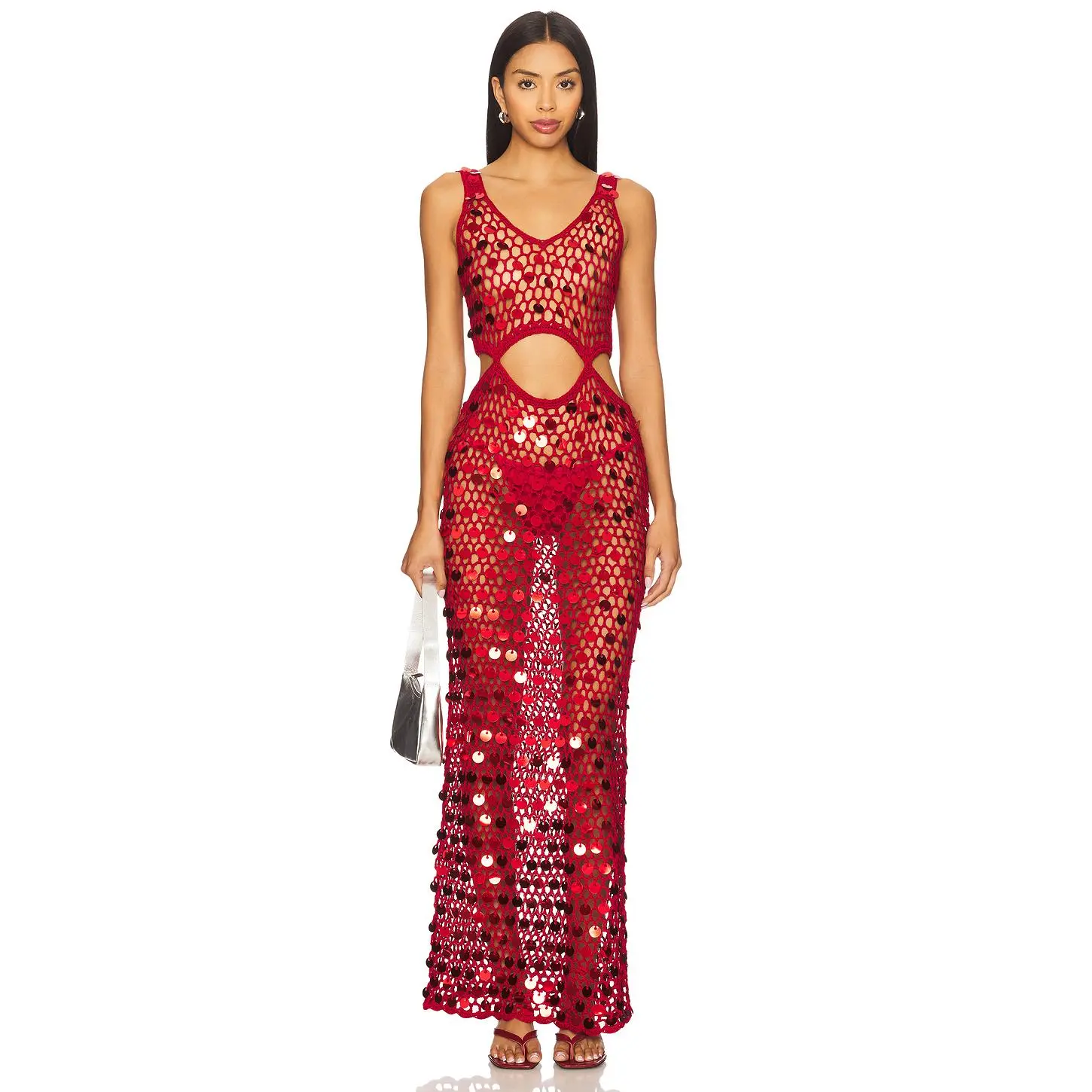 superdown Elena Maxi Dress in Raspberry
