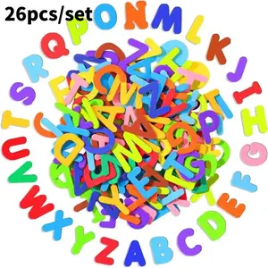 Kids Colorful Magnetic Alphabet & Numbers, Foam Uppercase Lowercase Letters, Math Symbols, Preschool Learning, Fridge Magnet Decor