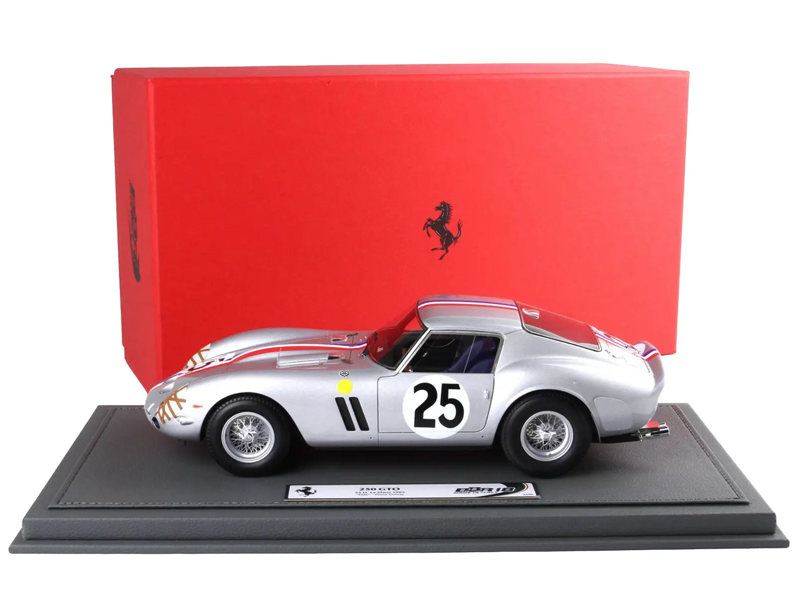 Ferrari 250 GTO #25 Elde - Pierre Dumay "24 Hours of Le Mans" (1963) with DISPLAY CASE Ltd Ed to 90 pcs 1/18 Model Car by BBR