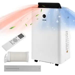 【fathersdaygift】VEVOR Portable Air Conditioner and Heater Combo, 14000 BTU (9800 BTU SACC) 5-in-1 Standing Cooling Ac Unit, LED Touch Panel & Remote Control, 24h Timer, Dehumidifier/Fan/Sleep Mode for Room Indoor